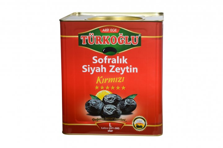 Sofralık Siyah Zeytin – Kırmızı – L – 10 kg
